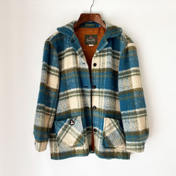 Vintage Wool Plaid Canadian Camper Coat - Picture 1 of 13